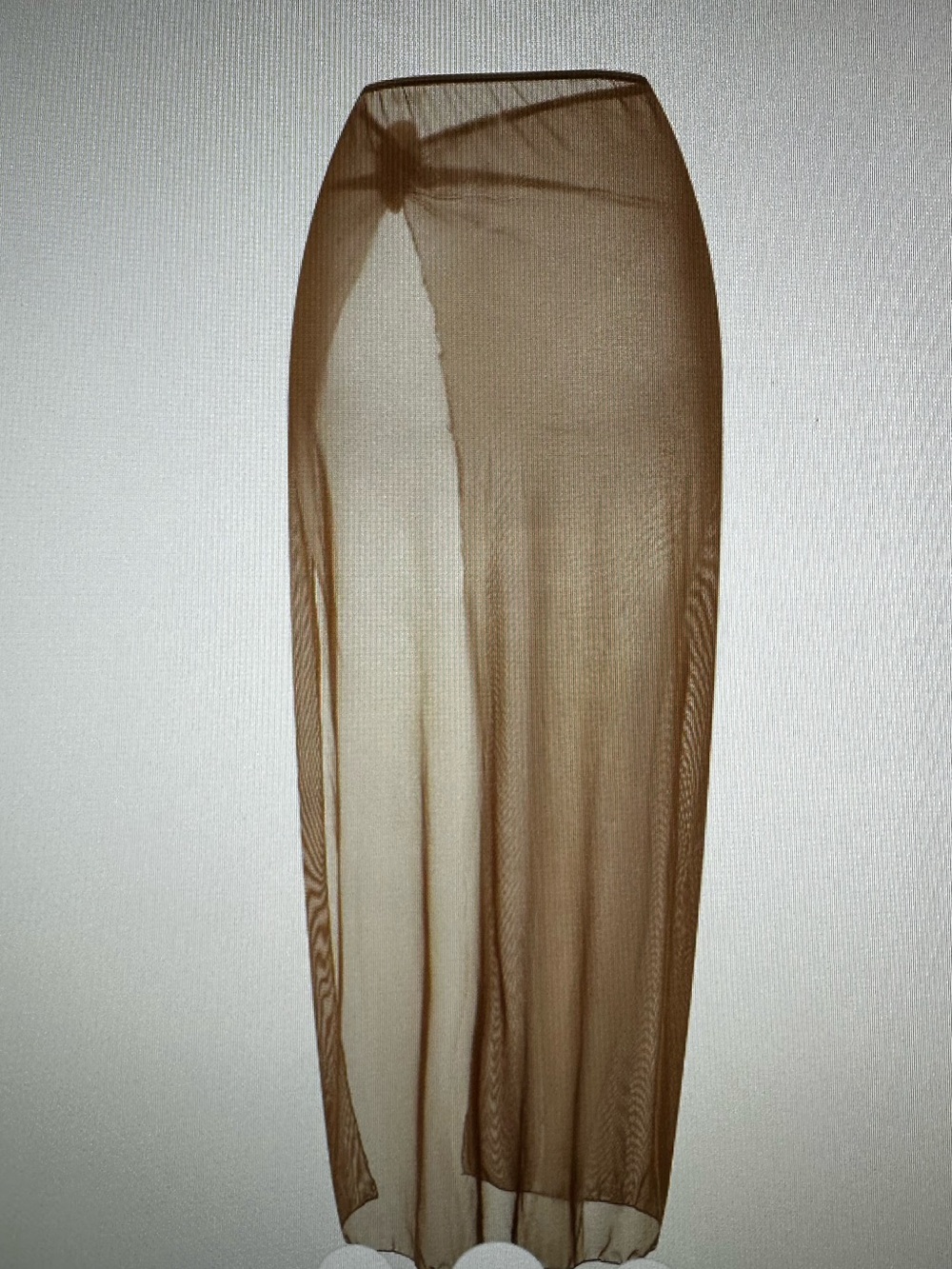 New with Tag! Two-Tone Brown & Cream One-Piece Swimsuit with Brown Sheer Sarong - Picture 7 of 14
